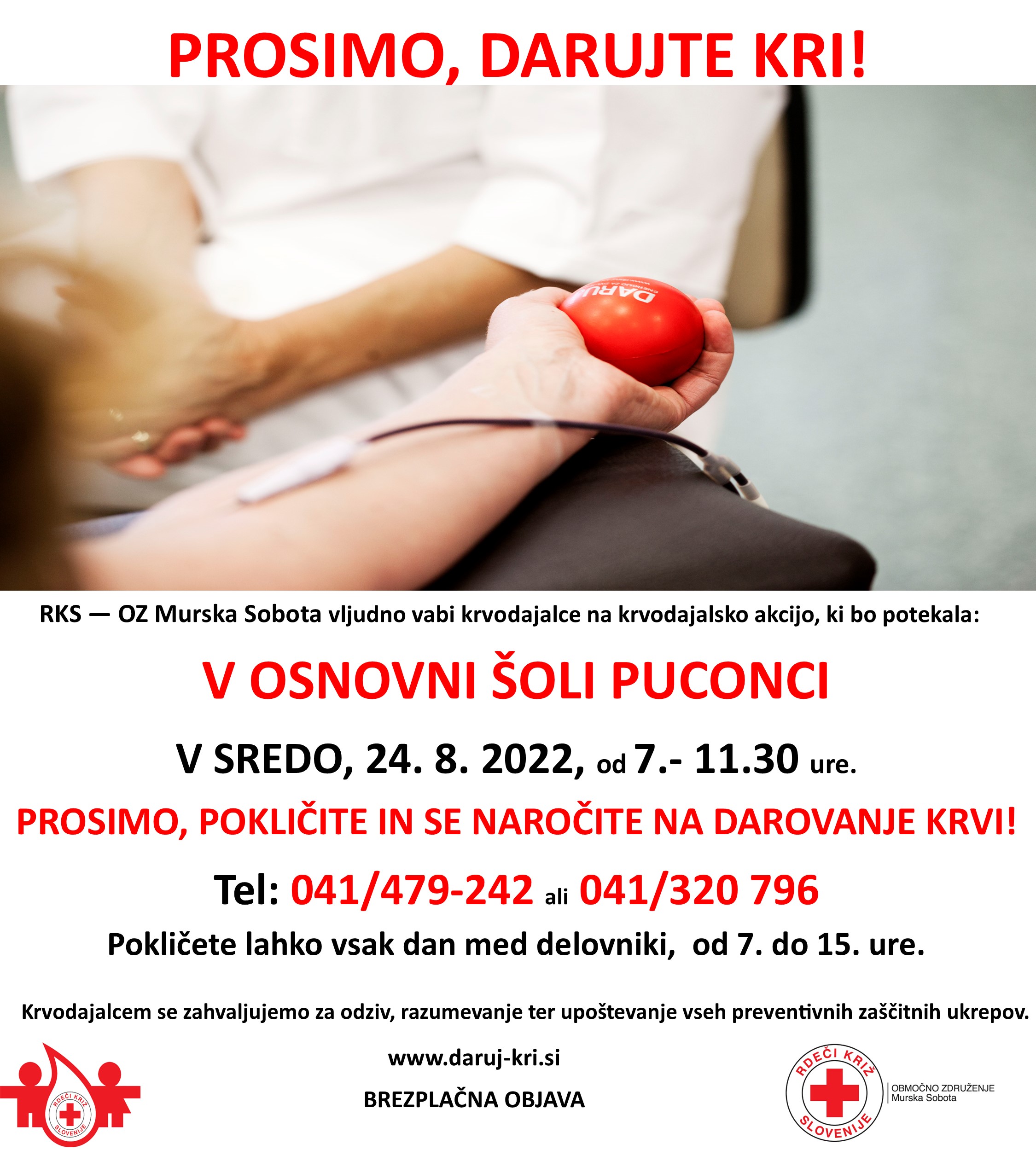 KA murska sobota_NAJAVA AKCIJE PUCONCI 24 8 2022 OŠ PUCONCI